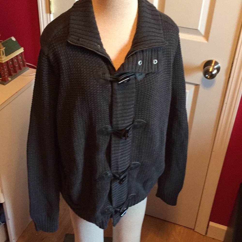 Express Men's Cotton zippered long sweater sz XL